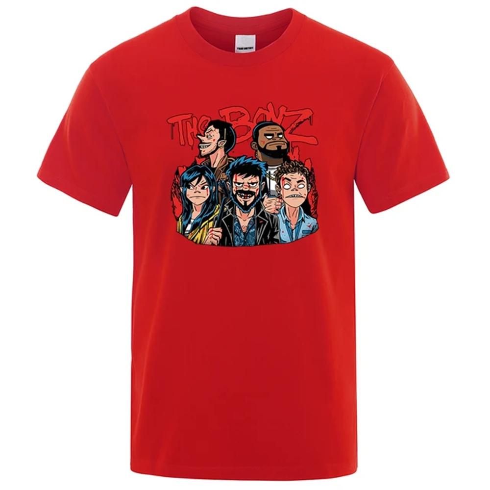 The Boys Funny Printed Men T-Shirts Loose Oversized Clothing Summer Cotton Soft Short Sleeves Breathable Hip Hop T Shirt 72412