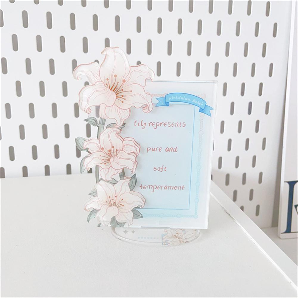 Card Display Stand Photo Holder Dark Rose Card Sleeve Butterfly Wings Photo Protection Acrylic Beauty Photo Card Frame