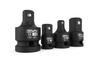 LEXIVON Impact Socket Adapter and Reducer Set Impact Driver Chrome Molybdenum Alloy for Torque Impact Drill 4-Piece 6.35mm (1/4"), 9.5mm (3/8"),