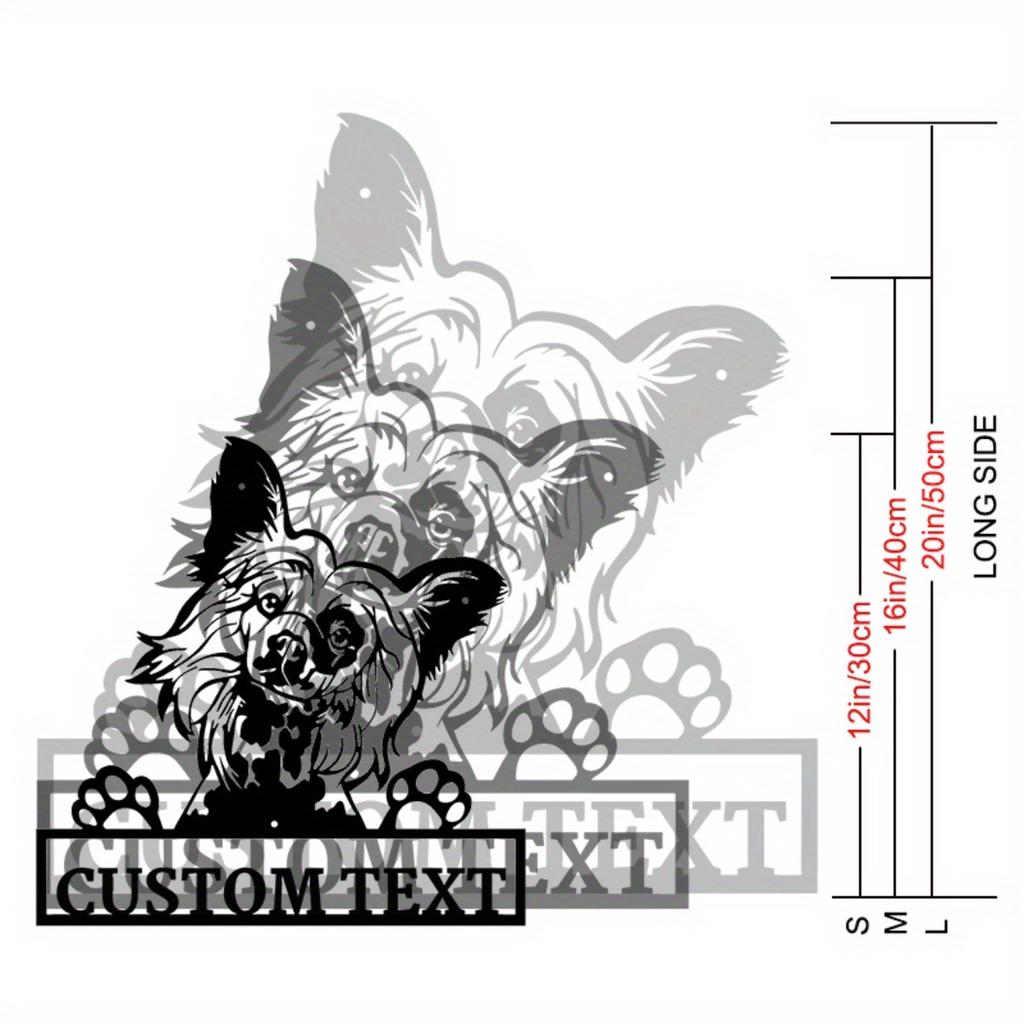 Custom Chinese Crested Dog Metal Wall Art, Personalized Home Decor, Easy to Hang