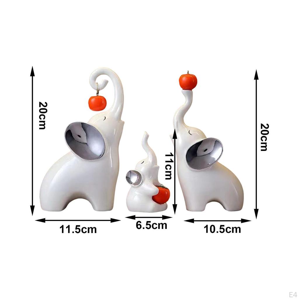 Elephant Family Sculptures for Home Display