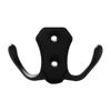 3PCS Zinc Alloy Double Hook European Style Double Prong Sheep Horn Hook Antique Finish Sturdy Wall Mount Hook Hat Organization