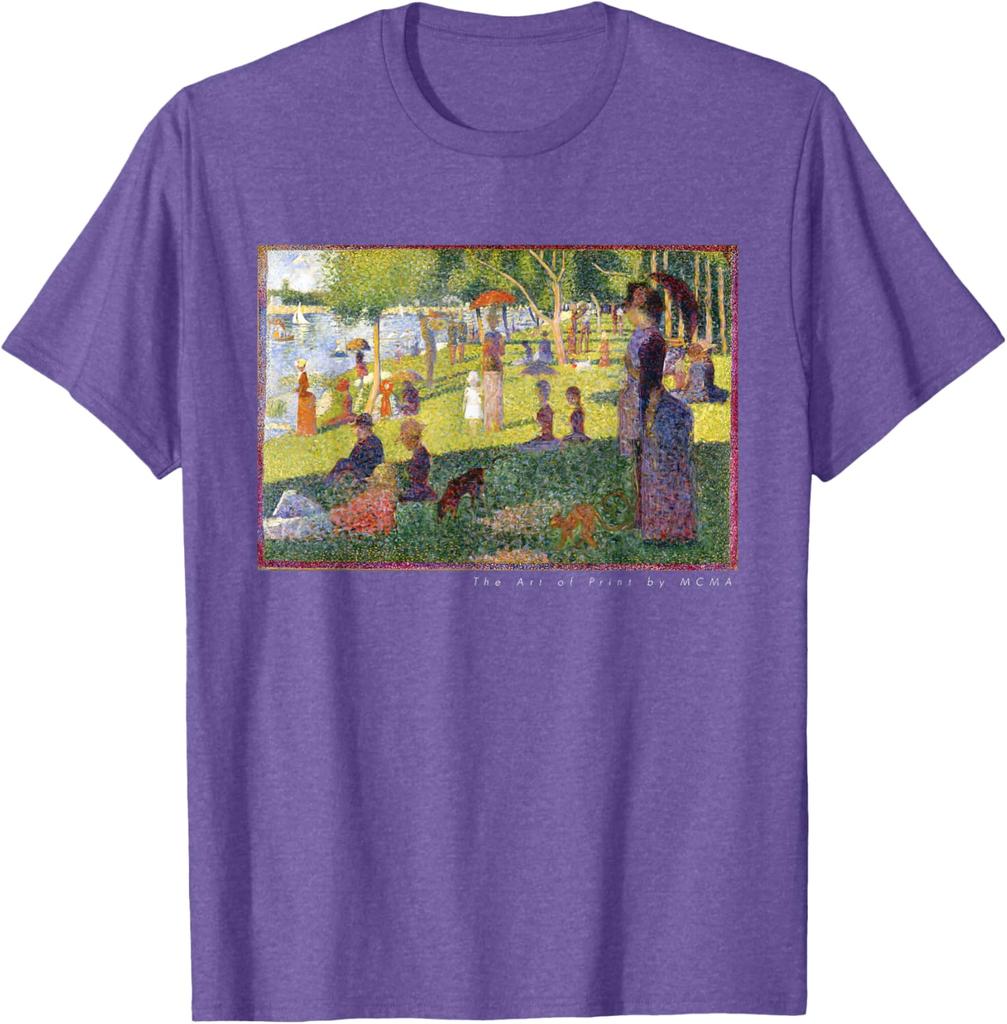 A Sunday Afternoon on the Island of La Grande Jatte Seurat Graphic Tee Casual Cotton Short Sleeve TShirt