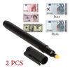 2pcs Banknotes Checkering Tools Portable Mini Currency Detector Pen Lightweight Banknotes Tester Pen Graffiti for US Dollar Bill