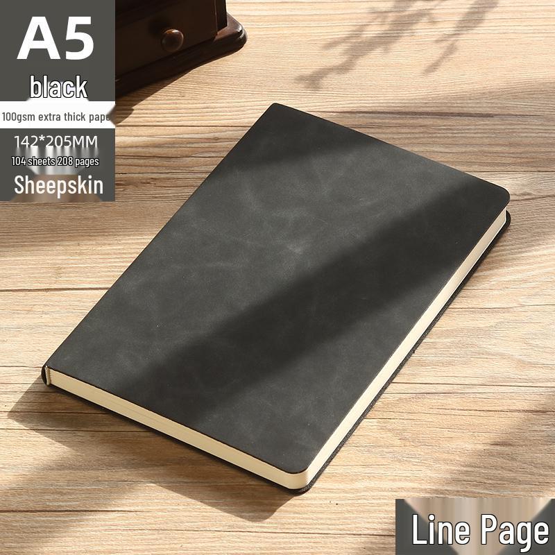 High-Quality A5 Leather Softcover Notebook for Students and Professionals