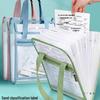 Transparent Accordion File Bag for Students - 13 Layer Handheld Storage