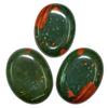 Certified African Bloodstone Crystal Palm Pebbles Stones for Anxiety Stress Relief Massage - AAA Grade Original Healing Gemstone