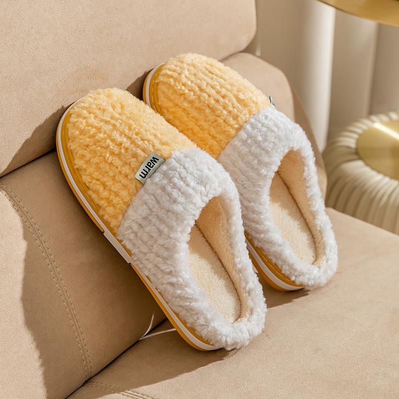 

Хлопковые тапочки женские весенне-осенние домашние комнатные нескользящие домашние зимние теплые зимние парные плюшевые мужские 36/37 [Suitable for sizes 35-36]