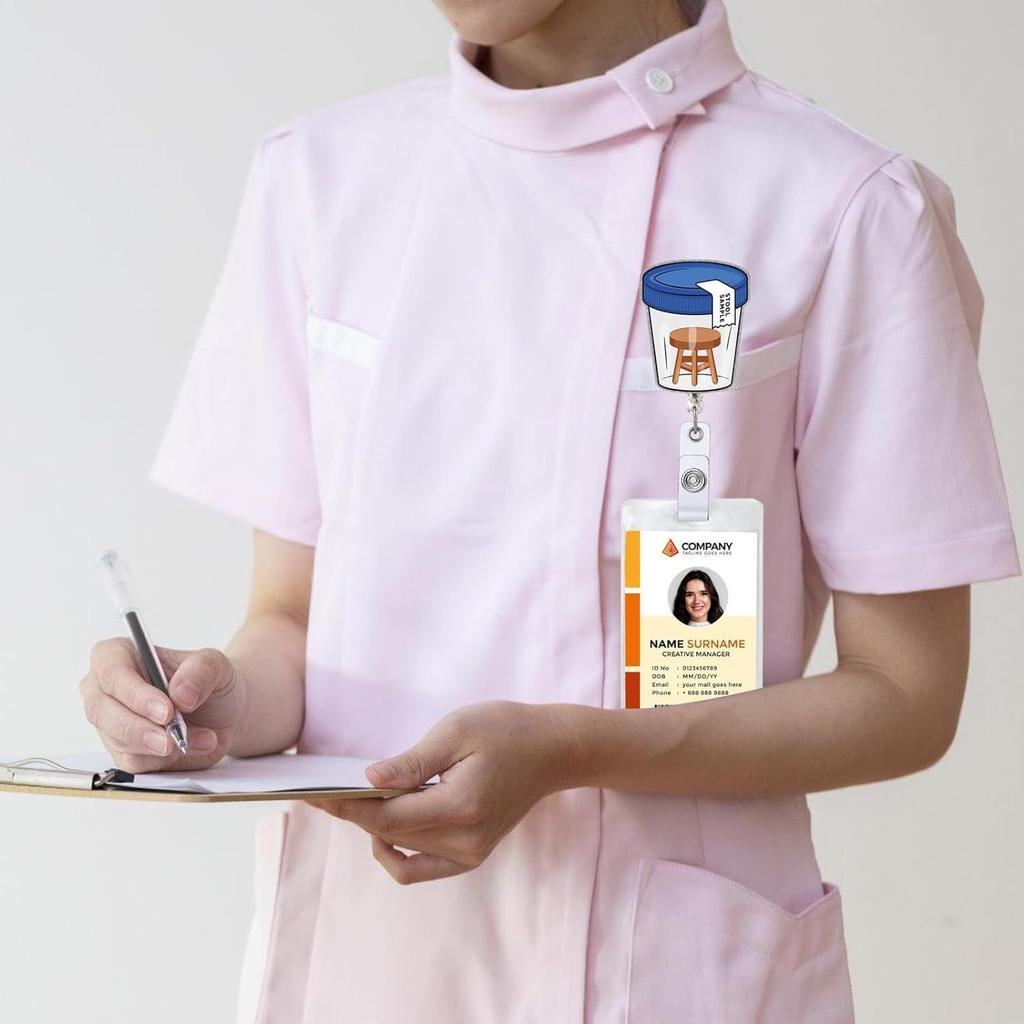 Nurse Badge Reel. Retractable ID clip for RNs, LPNs, lab techs & medical assistants.