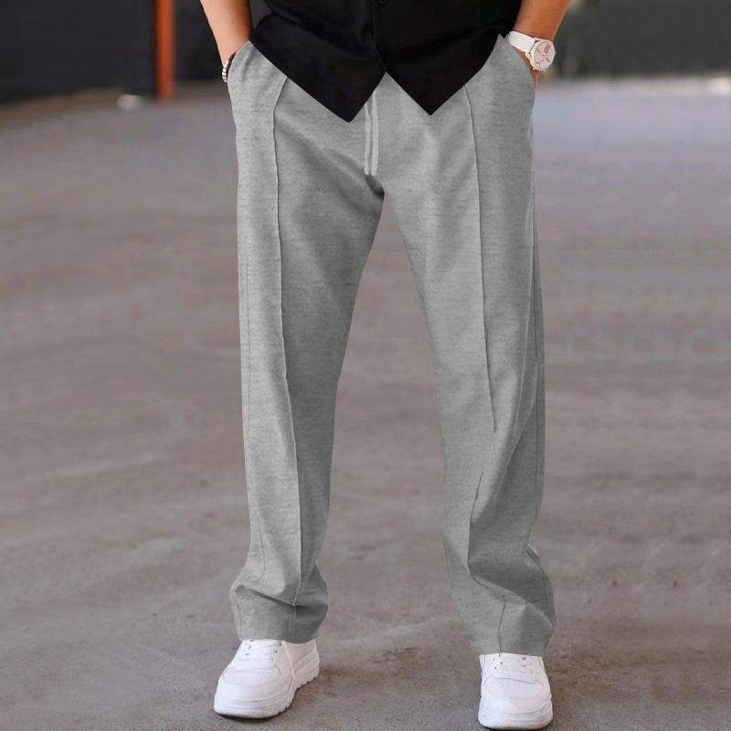 Men's Sports Trousers Casual Trousers Men's Solid Colour Versatile Fashionable Straight Trousers