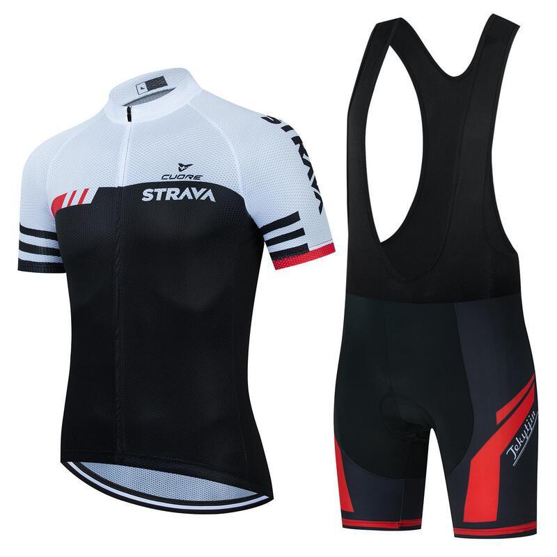 Men Women Cycling Jersey Bib Shorts Set Quick Dry Breathable Bike Riding Outfit Road Mountain Biking