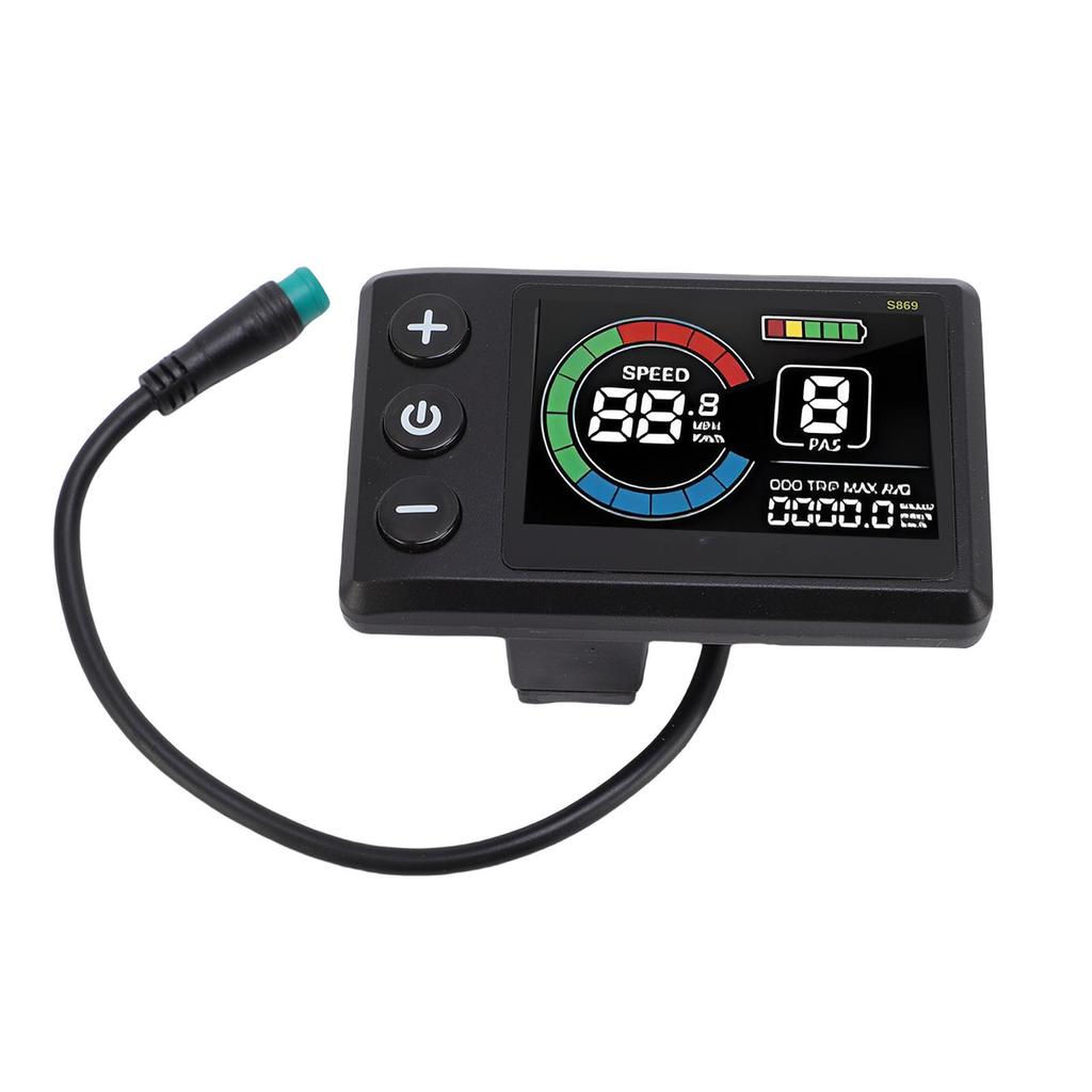 Electric Bike LCD Display Meter with 5 Core Waterproofing Wire for Electric Scooter 22.2mm 0.9in Handlebars