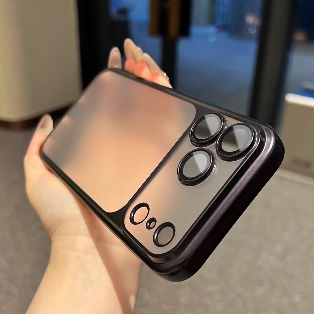 Miaobian Comes with Lens Film for IPhone17promax Mobile Phone Case with Skin Feel Matte for Apple 17 Electroplated Hard Case