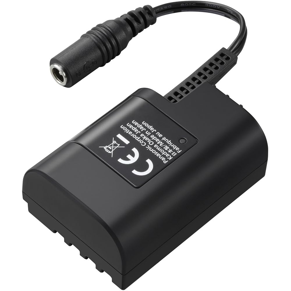 Panasonic DMW-DCC12 DC Coupler for G9 Series, GH3 Series, GH4 Series, and GH5 Series.