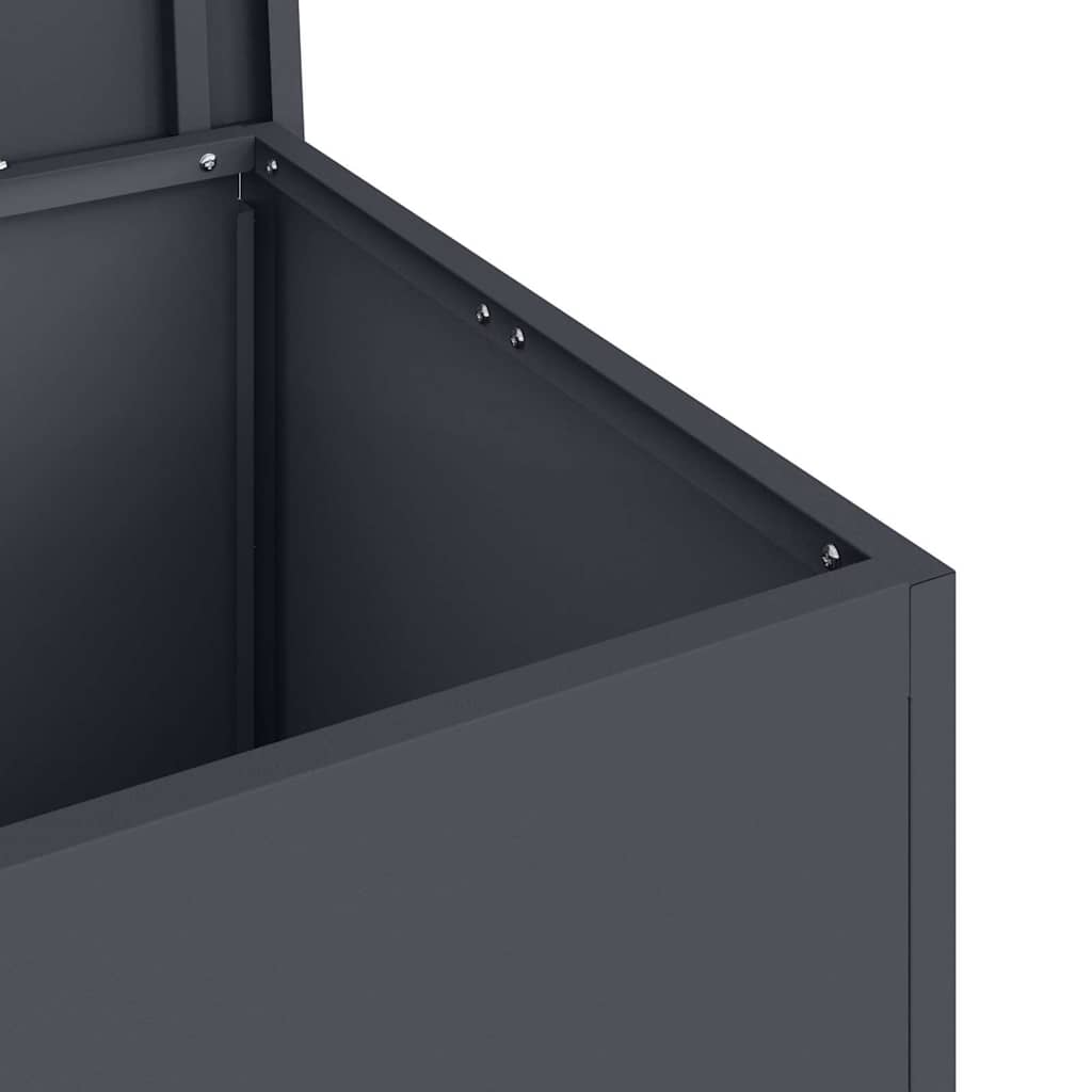 Outdoor Storage Box Anthracite Grey 80 X 50.5 X 50 Cm Steel