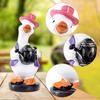 Duck Figurine Garden Statue Cartoon Decorative Housewarming Decor Resin for Home Outside Porch