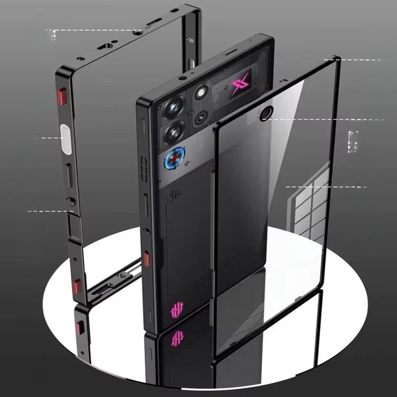 For Magsafe Magnetic Translucent Matte Case For ASUS ROG Phone 9 Pro Metal Camera Lens Protection Back Cover For ROG Phone9 9pro