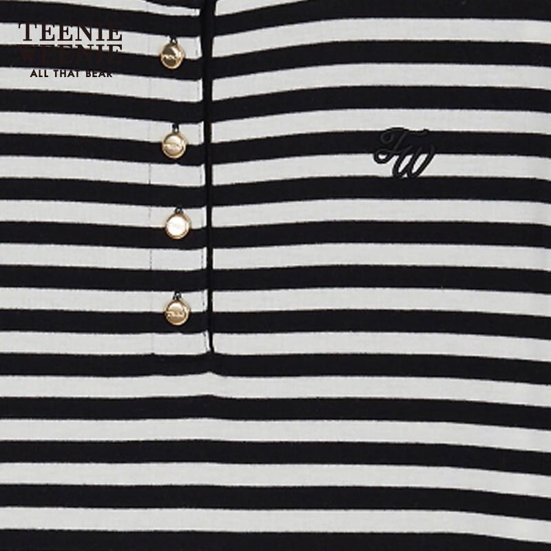 Teenie Weenie Women's Bear Graphic Henley T-shirt