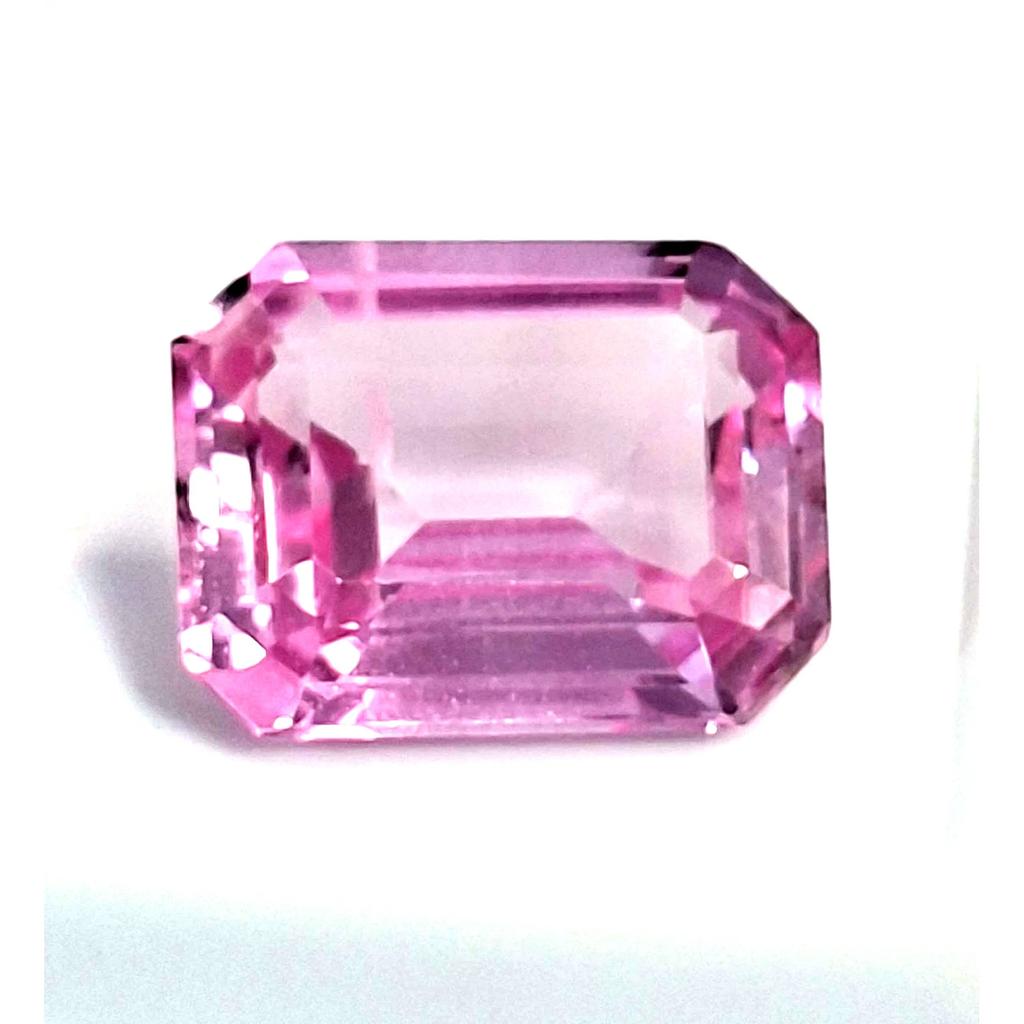 14-16 Ct Natural Light Pink Sapphire Emerald Cut Stunning Certified Gemstone