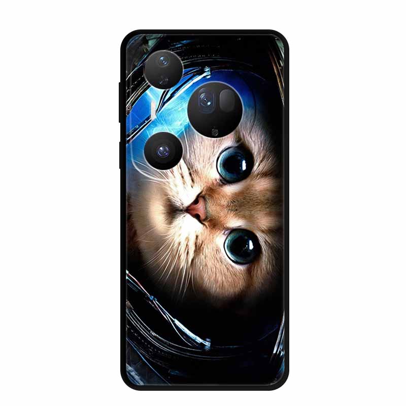 Cover For Huawei Pura 80 Pro Plus Silicone TPU Phone Case for Pura80 pro+ 80 Ultra Para Black Back Soft Protector Cartoon Capa