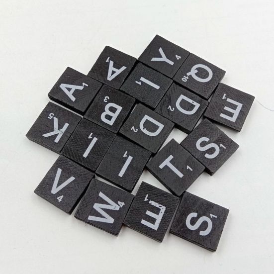 100 Pcs English Letter Alphabet Wooden Cube Blocks Kids Game Educational Toy