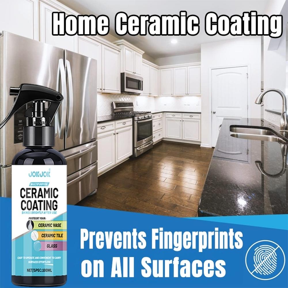 Ceramic Coating Spray Kit - Shine, Seal & Protect Kitchen & Bath Surfaces, Prevents Fingerprints On Appliances, Countertops and