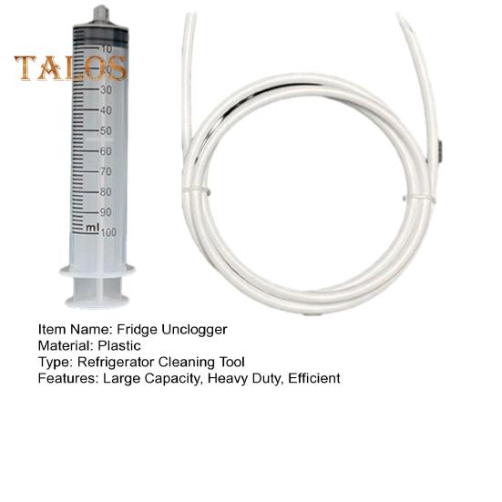 2/5Pcs/Set Refrigerator Drain Hole Unclogger Kit with Injector 150CM Hose Ice Scraper Fridge Water Remover Cleaner Blocked Outlet Hole Unclogging Tool