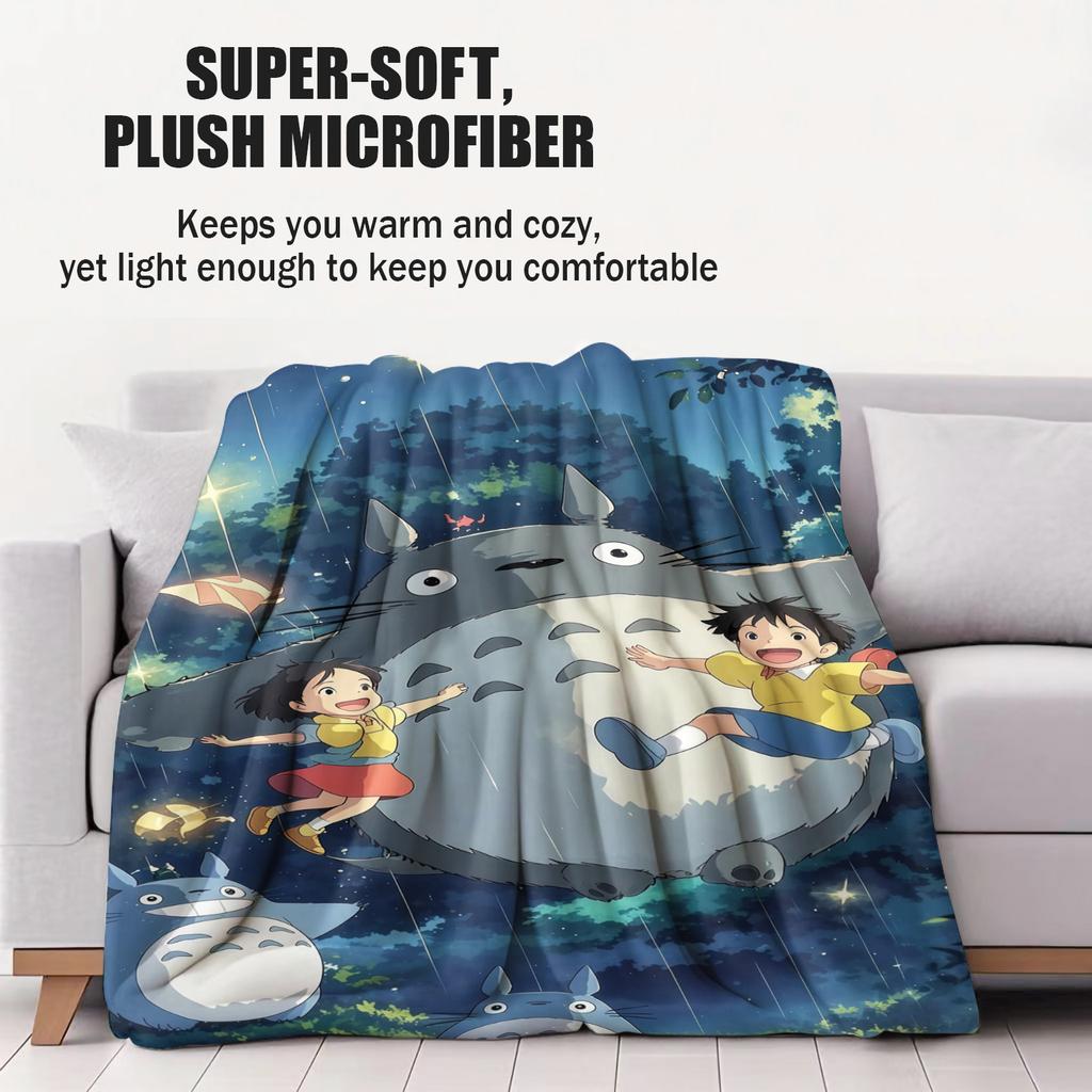 Coperta Classica Anime di Hayao Miyazaki per Ufficio Viaggio Comfort Tempo Libero Campeggio Viaggio Coperta Universale Multifunzionale Regalo Ventilatore