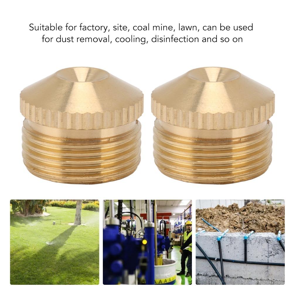 5PCS Fine Mist Misting Nozzles Gold Garden Cooling System Nozzles Fog Nozzles  Dust Reduction Use