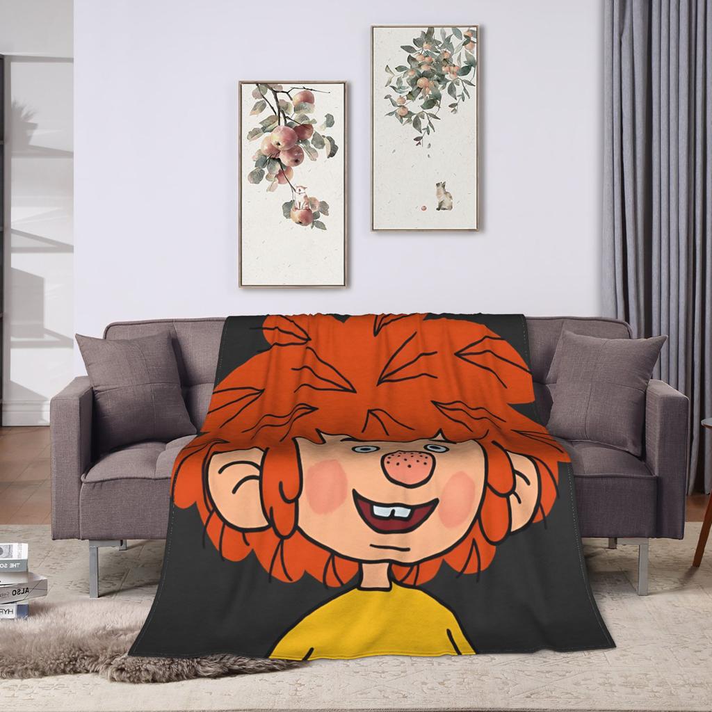 Warm Soft BlanketsGirls Boys Decorative P-Pumuckl Bedding Throws Flannel Bedspread For Couch Chair Fluffy Sofa Bed Cover