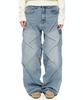 AEGO FREEDOM LAB [Upcycle] Nip Ripple Denim Jeans_Medium Blue