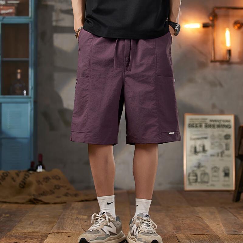 Men's Ice Silk Straight Fit Cargo Shorts