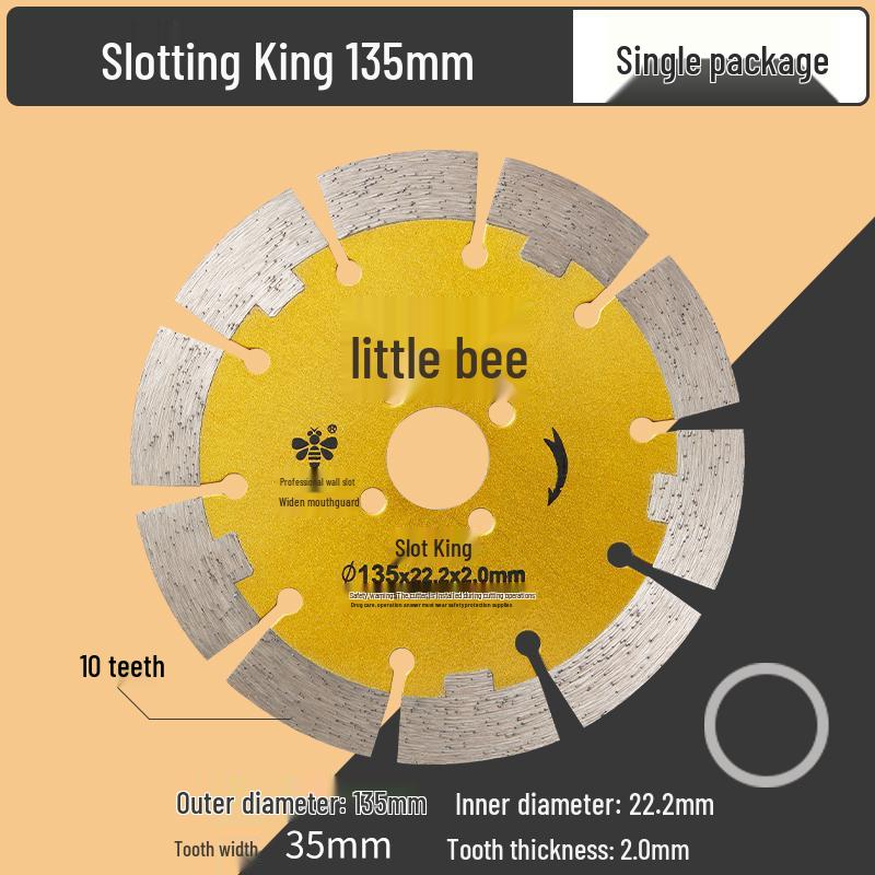 Diamant-Schlitzscheibe für Trockenschnitte in Stein, Beton und Marmor mit Winkelschleifer