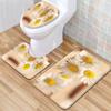 Small Fresh Bathroom Toilet Three-Piece Floor Mat Kitchen Non-Slip Door Mat Bedroom Carpet