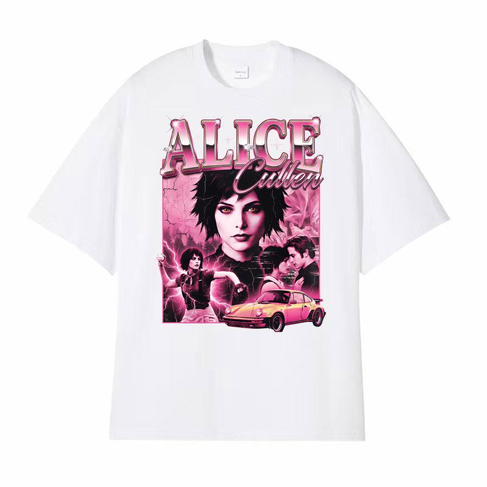 Alice Cullen Team Vampire Movie Graphic 2026 Tshirts Men Women Summer Vintage High Street T Shirt 100 Cotton Oversized Tshirt