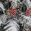 6pcs DIY Painted Christmas Pine Cone Plastic Christmas Tree Decoration  Home Xmas Decor