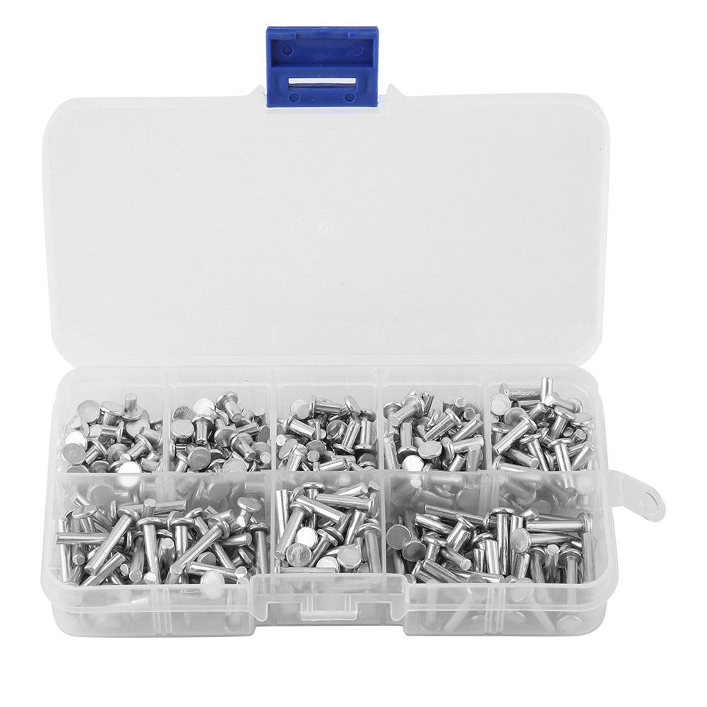 

400pcs M3 Flat Head Aluminum Rivets Flat Head Solid Rivet 4mm 16mm Length