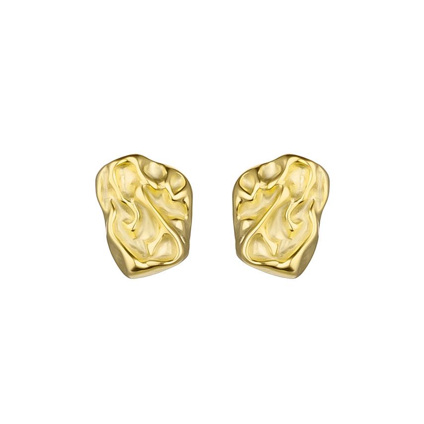 

Серьги-гвоздики из серебра 925 пробы, нестандартные, модные, геометрические, морщинистые, серьги премиум-класса Sense Ins, компактные, простые, текстурированные серьги 925 Silver