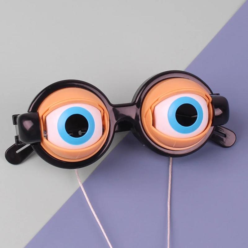 1 Stück Lustige Brille für Kinder Verrückte Kulleraugen Brille mit Blinzelndem Augapfel Neuheit Halloween Weihnachtsgeschenke Streichrequisiten