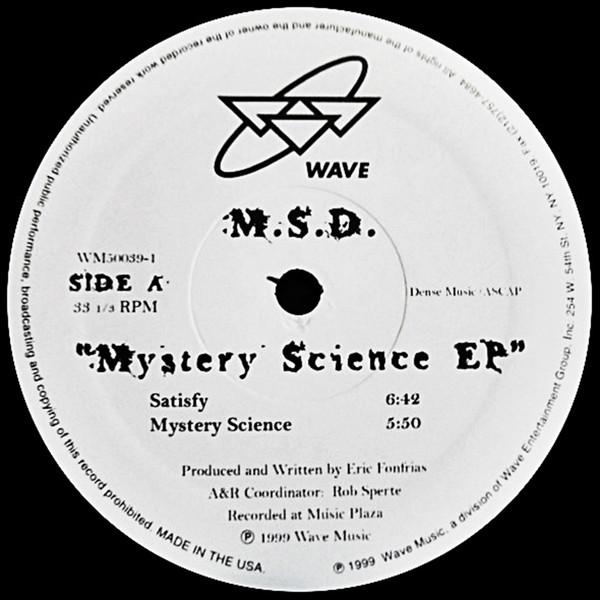 

12inch Record MSD Mystery Science EP WM500391 Wave Music 1999 US Dance Electronica Used