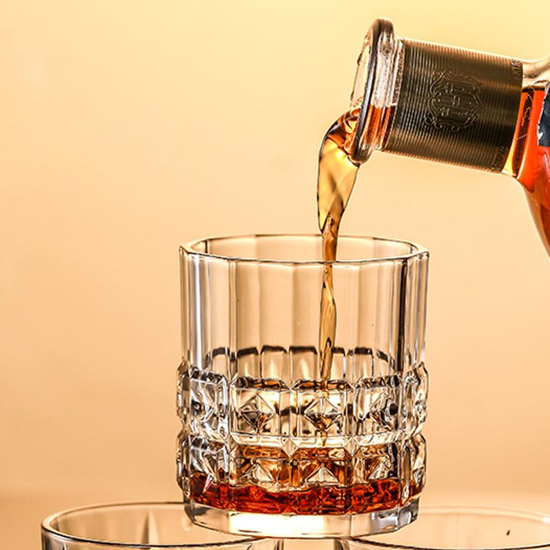 6pcs Wine Glasses Set Elegant Ins Glass Cups Tumbler Drinkware Bar Accessories Transparent Cups Water Glass Coffee Mug Tableware