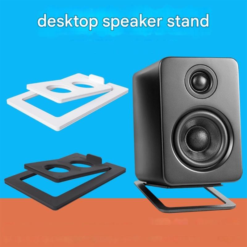 2 Piece Sturdy Desktop Speaker Mount for 8in Speakers Featuring Easy Installation and Stable Support Enhances Sound