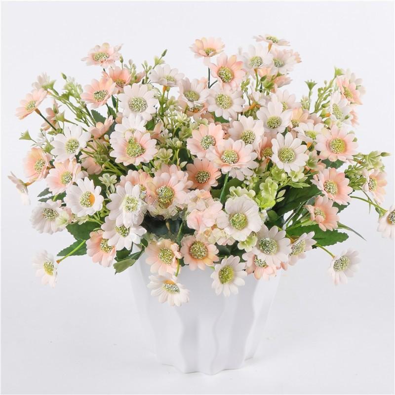 Plant Daisy Artificial Bridal Bouquet For Wedding Decor Living Room Arrangement
