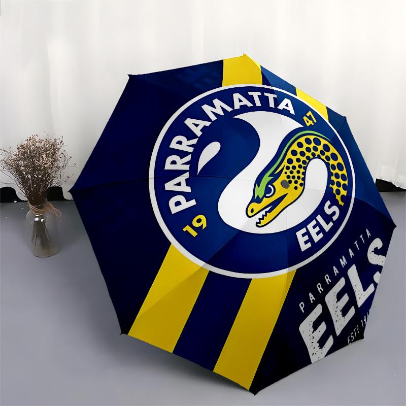 Parramatta Eels, Rugby League Automatic Opening and Closing, 8 Rib Structure Portable Umbrella, Suitable for Men and Women In All Seasons  P