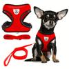 Langxingcs Pet Cat Dog Leash Set with Escape-Proof Adjustable Harness, Reflective Safety Strap and Collar, Soft Breathable Mesh Material