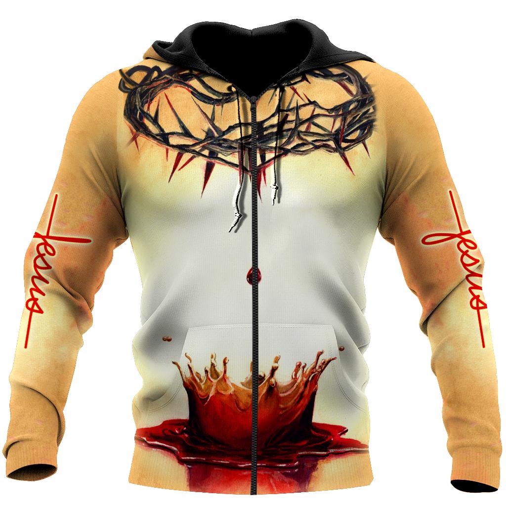

3D Printing Men s Zipper Hoodies Jesus Cross God High-quality New Fashion Knights Templar Long Sleeve Harajuku Pullover for Men XS