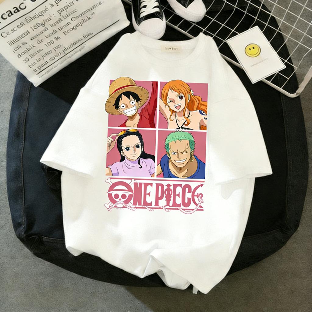 Unisex Anime Graphic T Shirt Unisex Women Printed One Piece Short Sleeve Tee Parentchild Clothing Loose Casual Top Summer 2026 Y2k