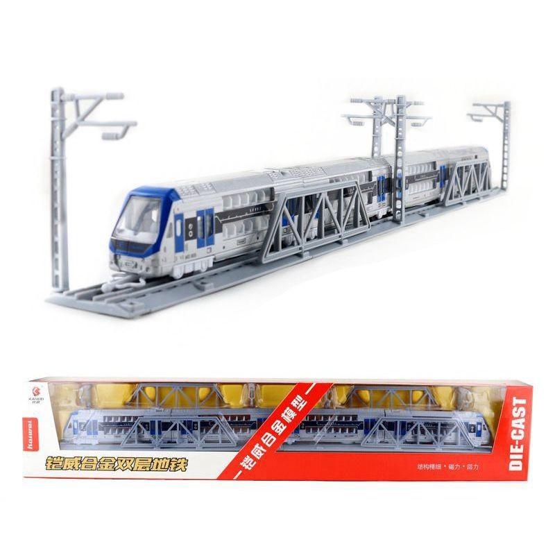 Train Doubledeck Subway Toy With Magnet Connection For Kids And Model Collectors
