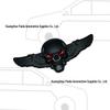 Oni Head Wings Skull Car Tail & Side Decal - Angel Wings Body Sticker