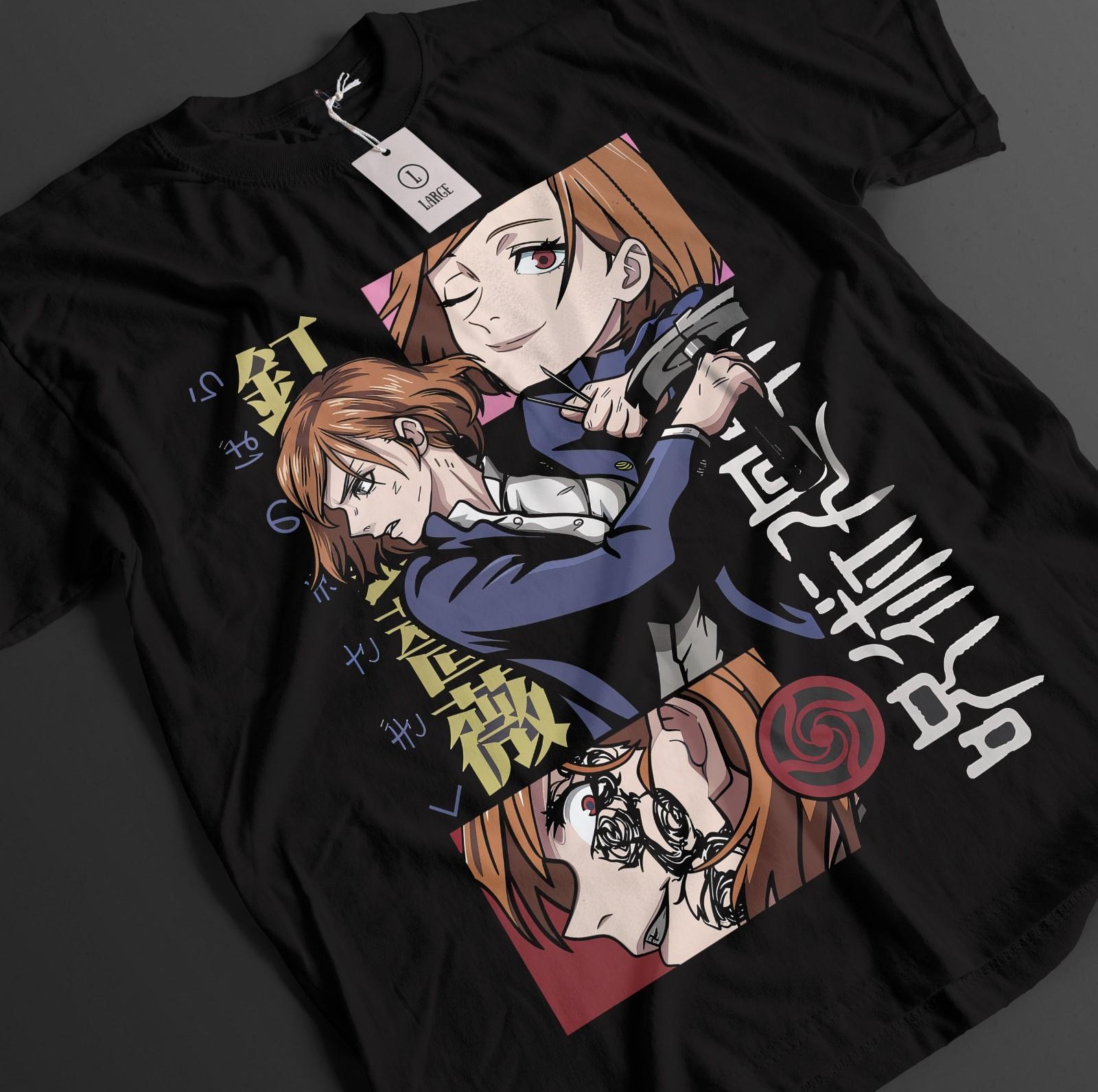 Jujutsu Kaisen Shirt Nobara Kugisaki T-Shirt Mens Womens Tees Top Sukuna Mahito JJK Anime Unisex Tee S